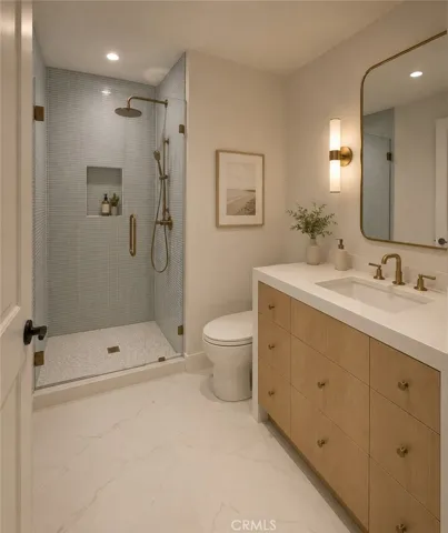 Secondary bathroom rendering