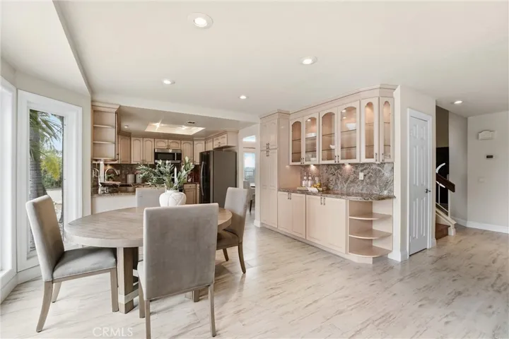 Breakfast nook and the kitchen