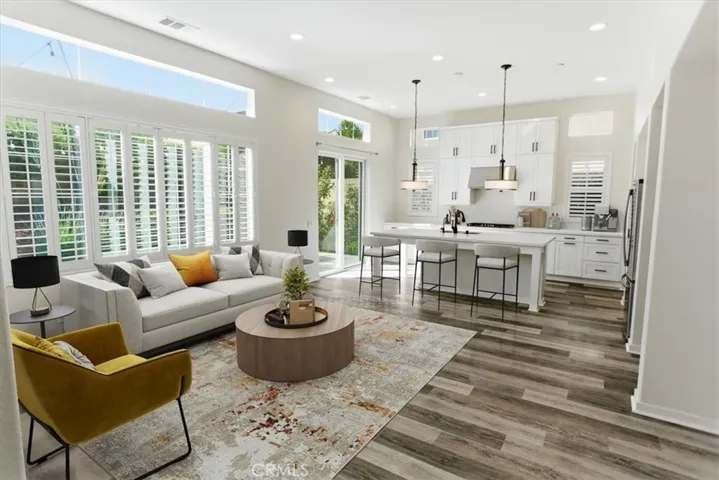 Virtually Staged Open to Kitchen