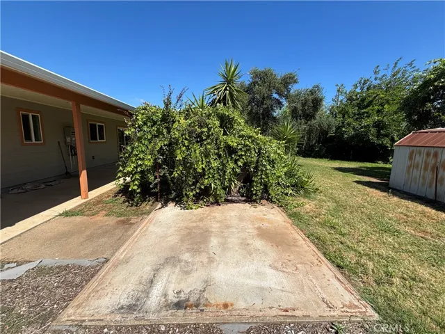 Concrete pad awaiting hot tub, shed or patio set