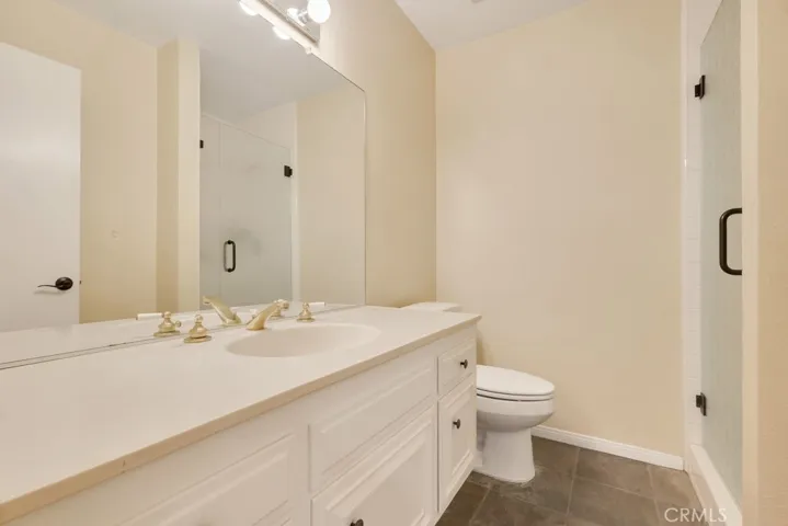 Current downstairs bathroom with shower.