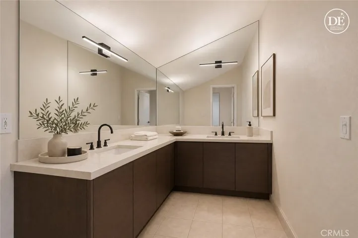 Virtually staged and digitally Primary bath.