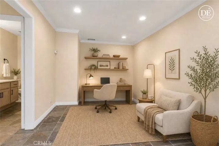 Virtually staged, downstairs flex-room.