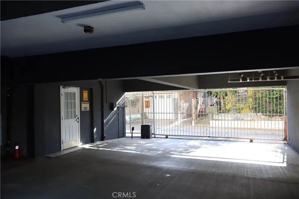 Entry into parking garage form alley