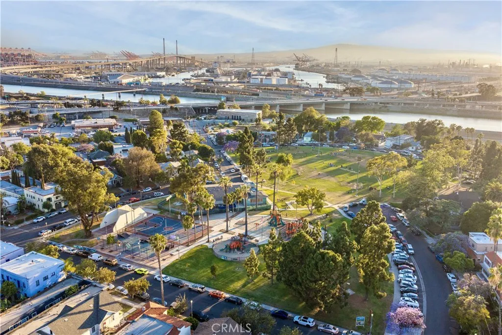 Aerial view of the parks.