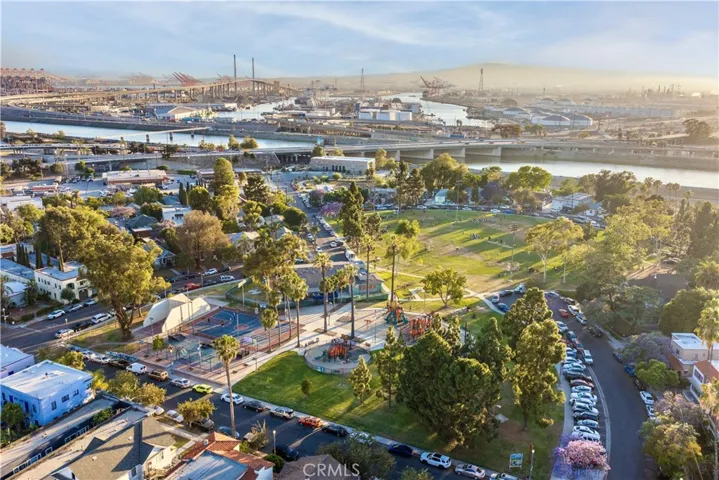Aerial view of the parks.