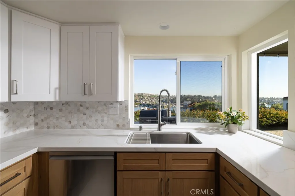 Fully upgraded kitchen with stunning lake views