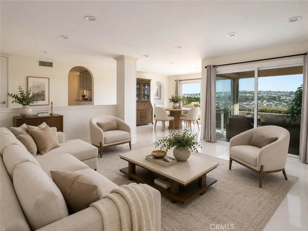 Open and airy floor plan with beautiful views. Digitally enhanced and virtually staged furniture.