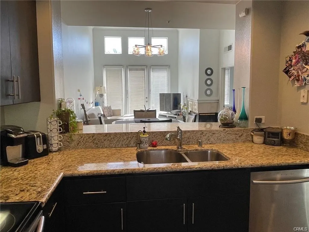 Kitchen with granite counter tops