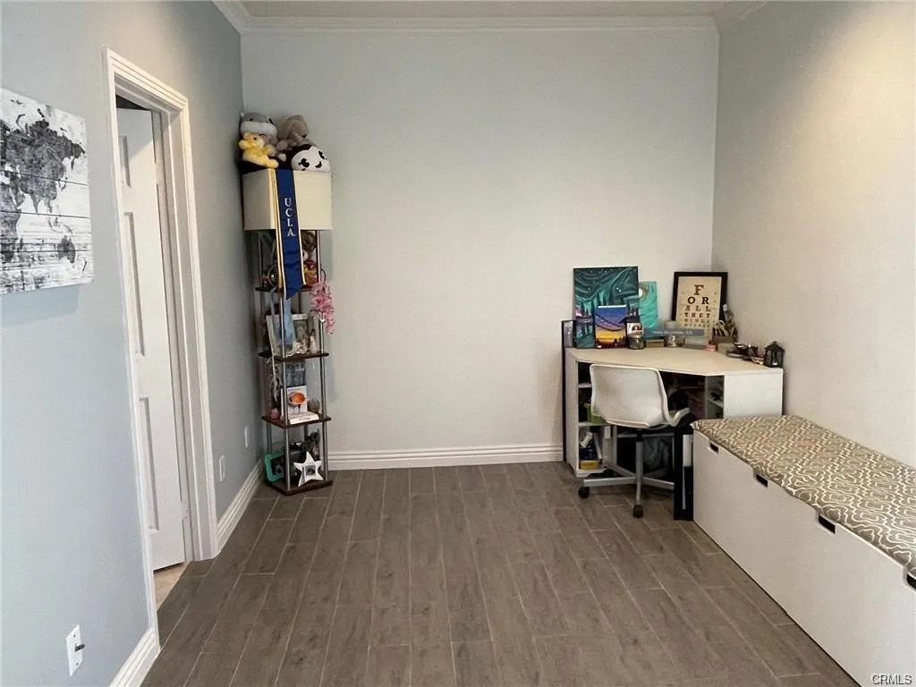 Den or office is pave with tile  for easy movements