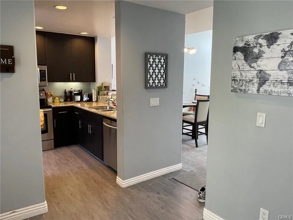 Kitchen with tile floor