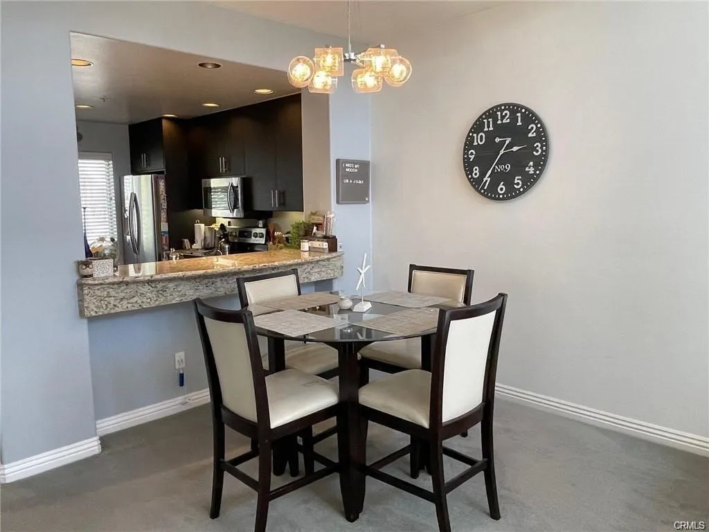 Kitchen is open to dining