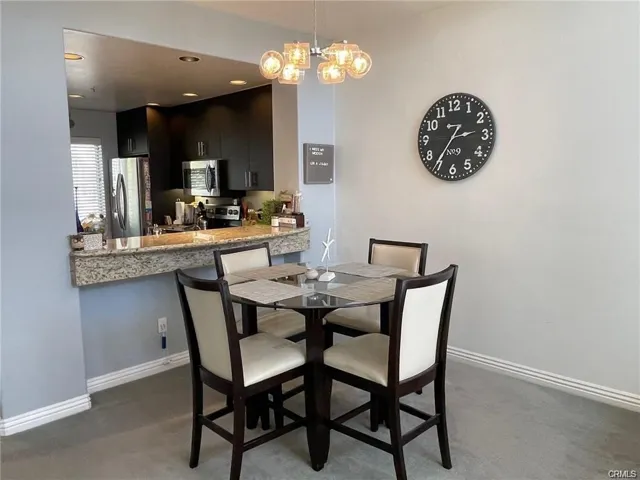 Kitchen is open to dining