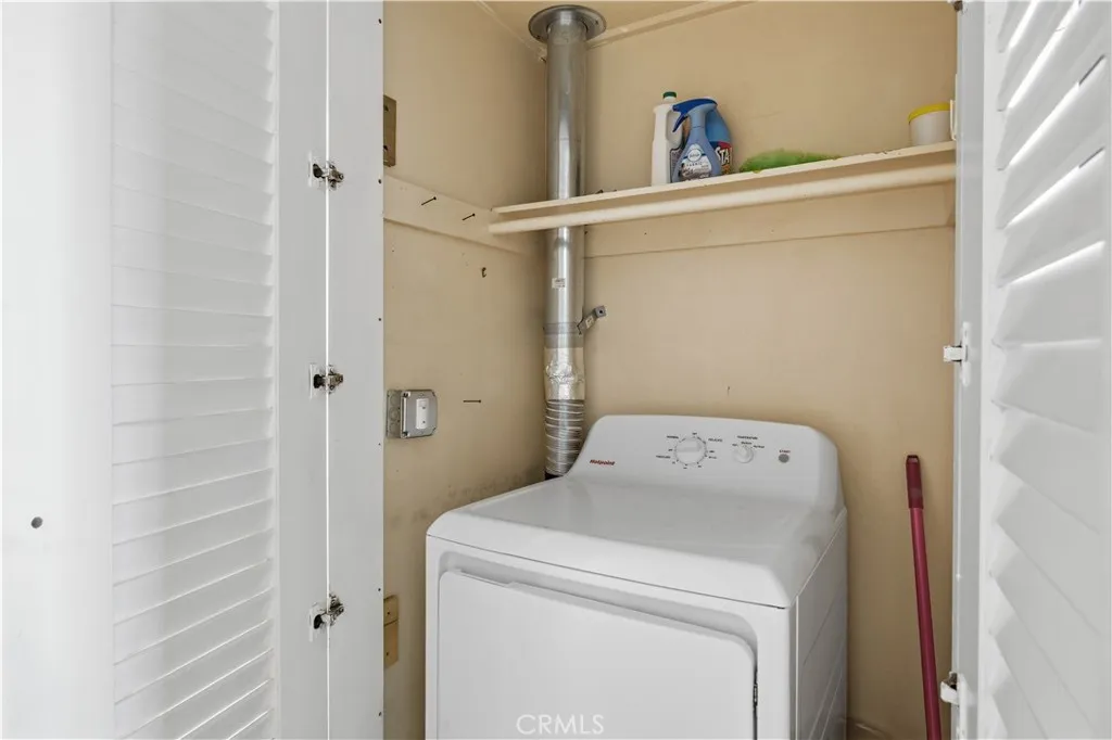 In-unit laundry closet with dryer