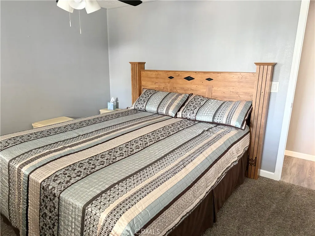 Spare bedroom with walk in closet