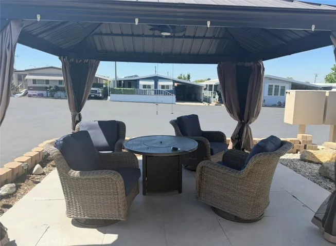 Backyard entertaining area