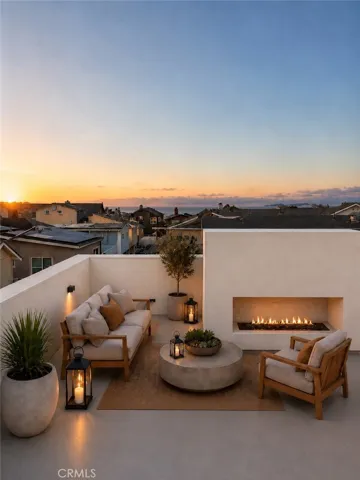 Rooftop deck view rendering