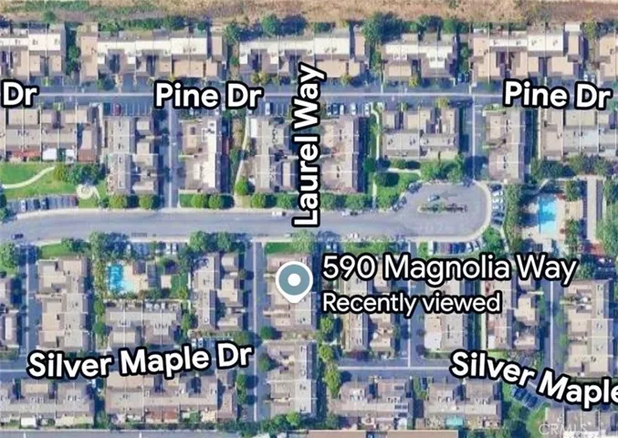 Overhead view. Between both pools! Quiet location away from Beach Blvd.