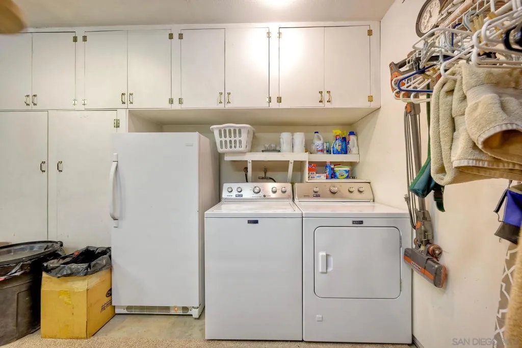 Washer/Dryer are located in the garage.
