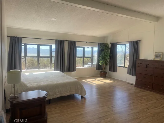 large master bedroom in the mobel with views for miles