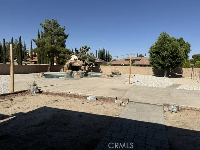 Backyard / under covered patio