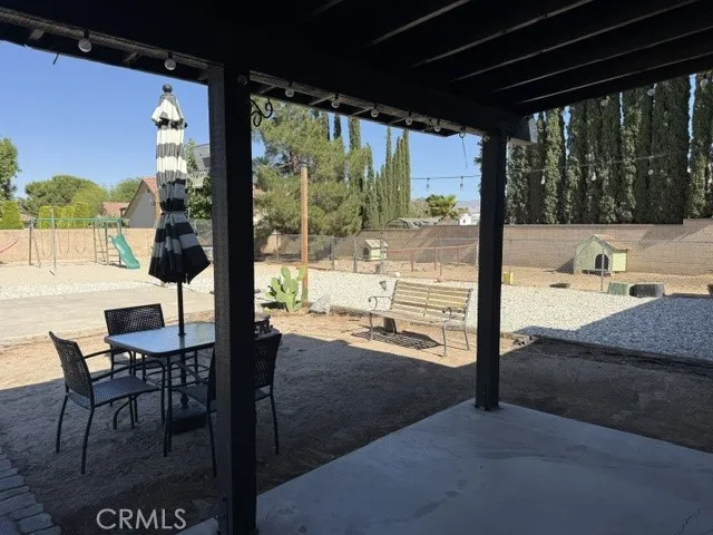 Covered patio area