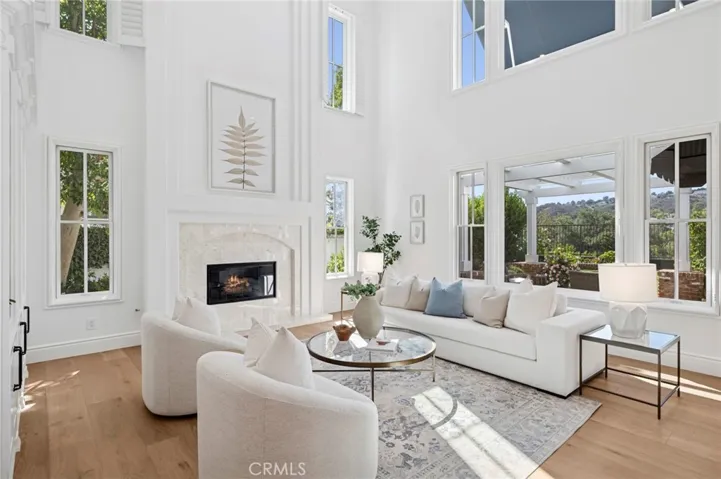 Formal Living Room/
with two story volume ceiling