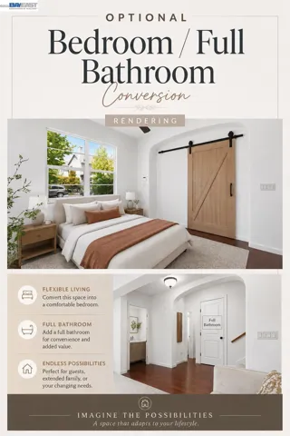 Rendering of Converted Bedroom/Bathroom