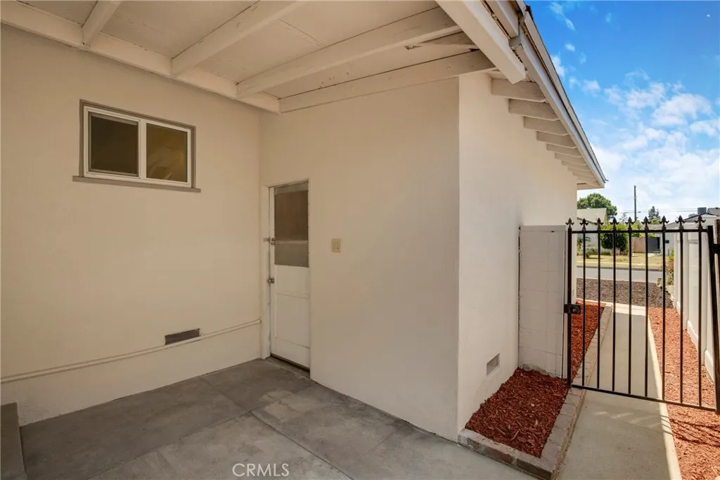 Door into converted garage