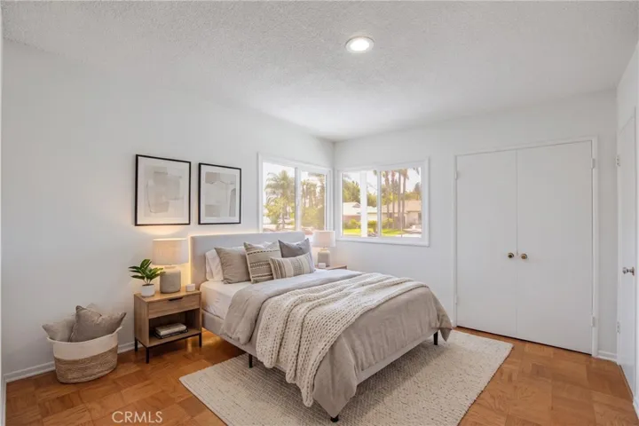 Primary Bedroom, digitally enhanced and virtually staged