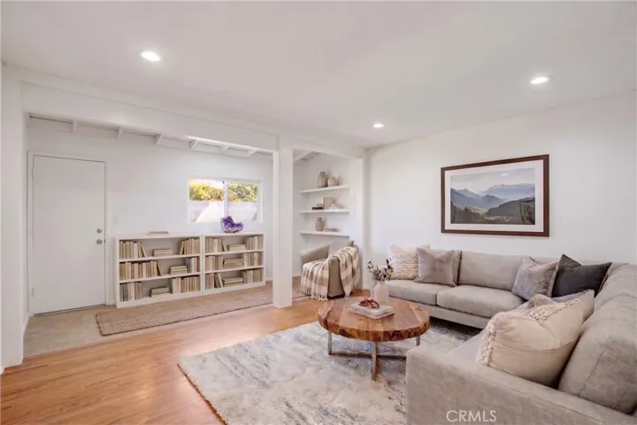 Living Room and reading knook alternate view, digitally enhanced and virtually staged