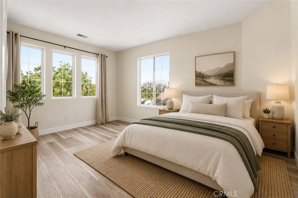 Digitally enhanced image for visualization purposes. Room is vacant.