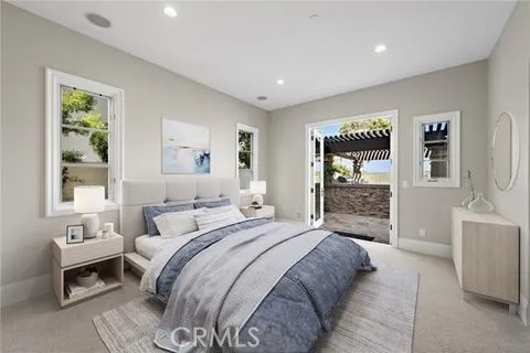Virtually staged bedroom