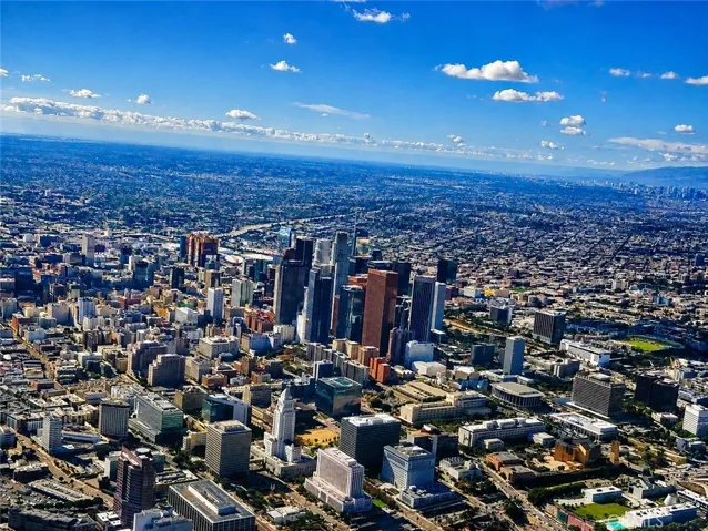 Aerial shot of Downtown LA