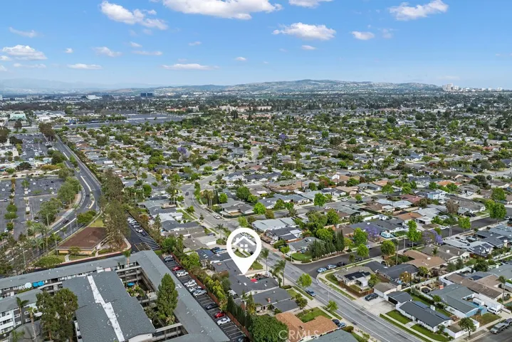 OC Fairgrounds a 10 min. walk across the neighborhood, at top left of this photo.
