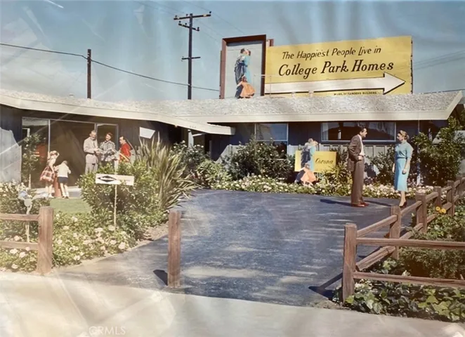 Marketing image of nearby home during sales in 1955-56.  Photo by Julius Shulman.
