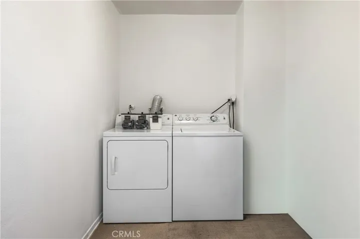 In unit washer and dryer in laundry room