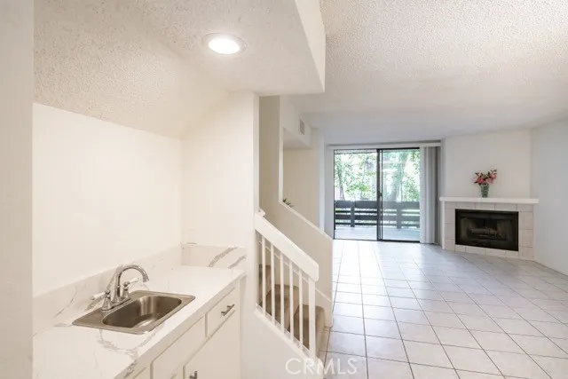 great room open to patio