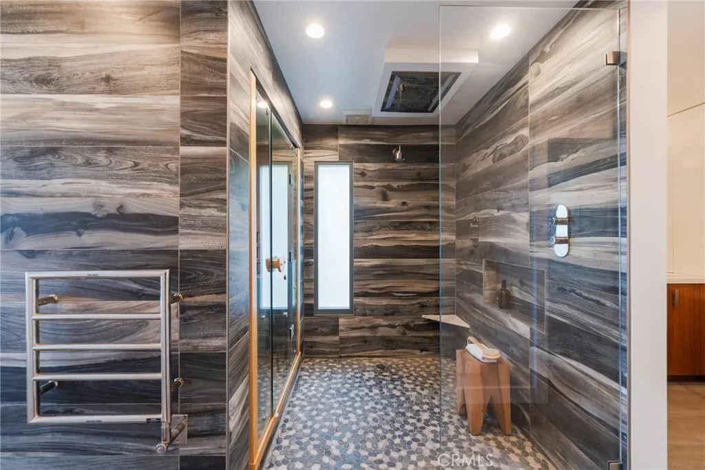 spacious walk in shower in the primary bath