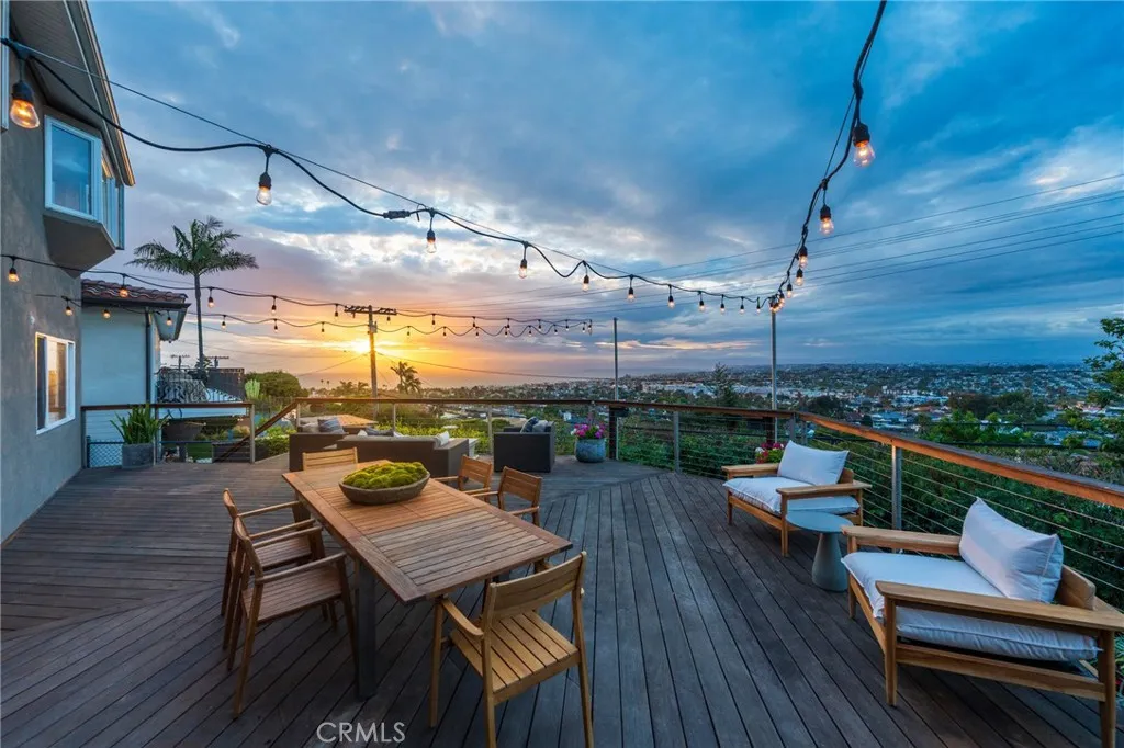 Spring and summer sunset views are lovely.