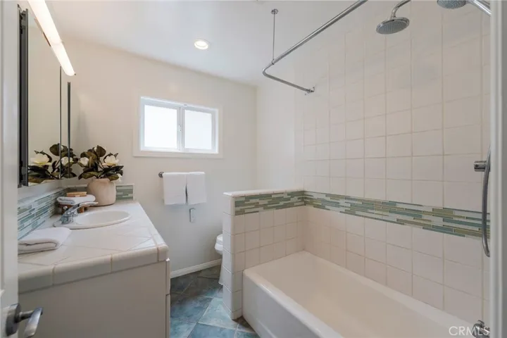 Full bath on lower level.