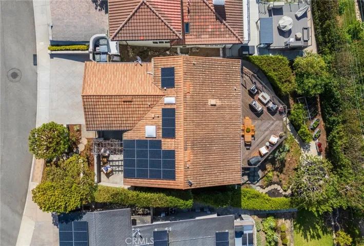 house has its own solar panels & metal roof