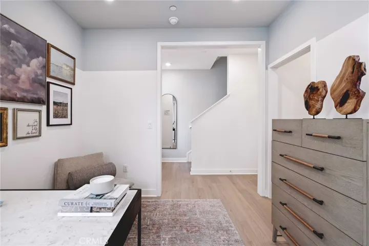 Model home first floor en-suite bedroom modeled as a Den and used for representational purposes only