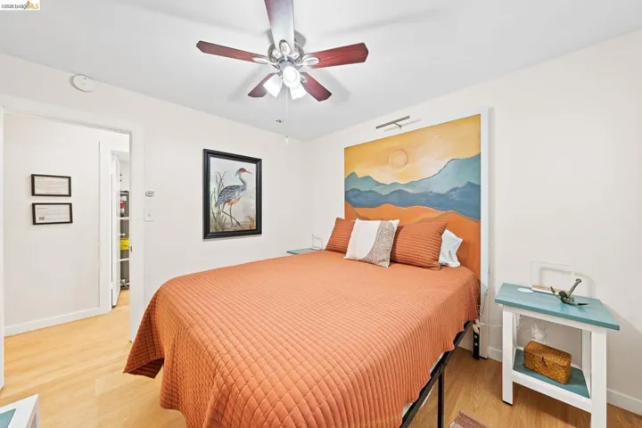 Bright interior space featuring wood-finish flooring