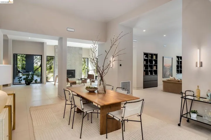 Spacious interior featuring light-toned tile flooring throughout