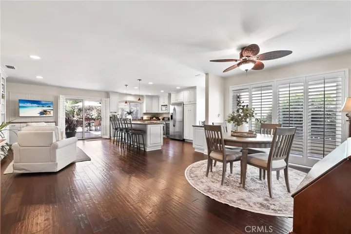 Dining room and kitchen