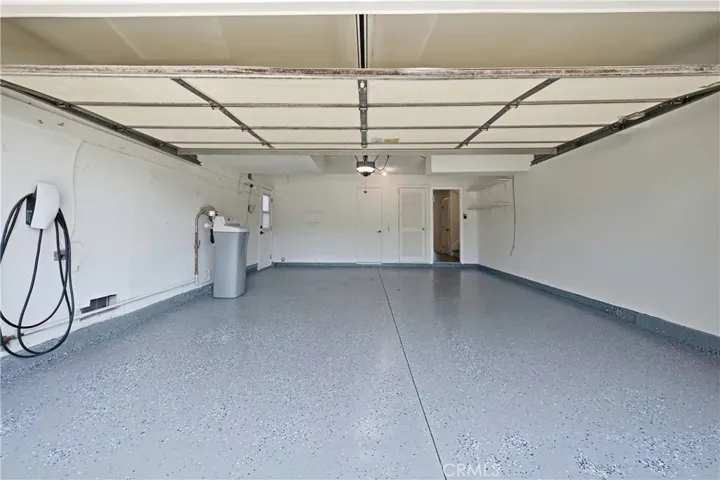 Garage with epoxy and water softner