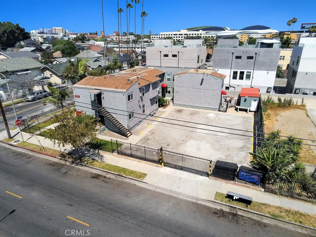 Spacious Parking Lot & 
 Iron Gate
