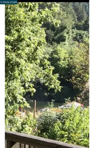 Back porch with view of Russian river
