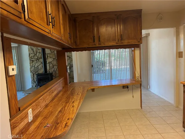 From the kitchen to the dining area.